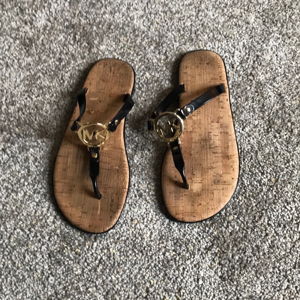 Womens Michael lots black slip on sandals